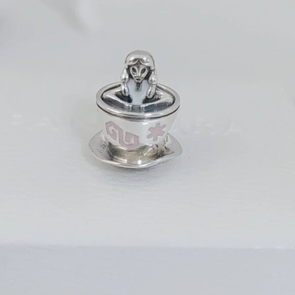 Pandora | Jewelry | Pandora Bead Alice In Wonderland Teacup  Pandora Bead Alice in Wonderland Teacup Fantasyland Charm S925 Silver with box